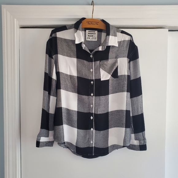Justice Other - Girls Justice Button Down Plaid Shirt - Size 14/16